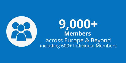 INFOGRAPHICS 1 - number of members: 9000 Members accros Europe and beyond, including 600 individual Members