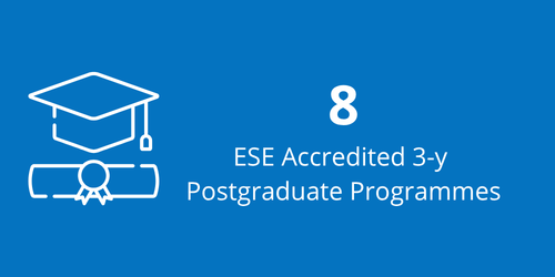 INFOGRAPHICS 4 - number accredited PG programmes: 80 ESE Accredited 3 years Postgraduate Programmes