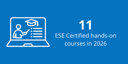 INFOGRAPHICS 5 - number of certified courses: 11 ESE Certifies hands-on courses in 2026